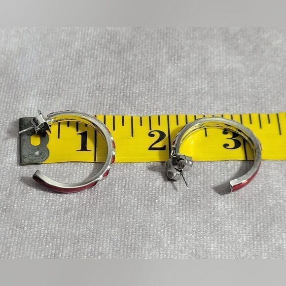 Set of 3 Austrian Crystal Criss Cross Earrings - Picture 6 of 16